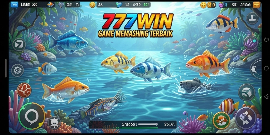 Tampilan gameplay memancing yang seru di 777WIN.
