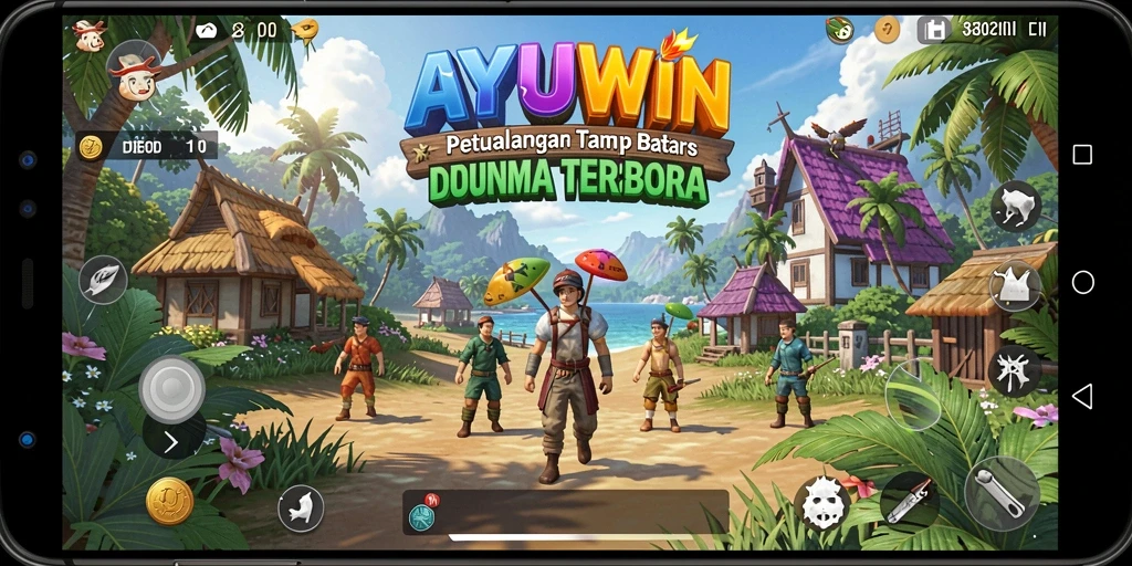 Screenshoot AYUWIN menampilkan pemain menjelajahi dunia terbuka yang luas.