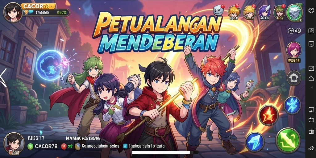 Tampilan permainan CACOR78 yang menakjubkan dan penuh warna.