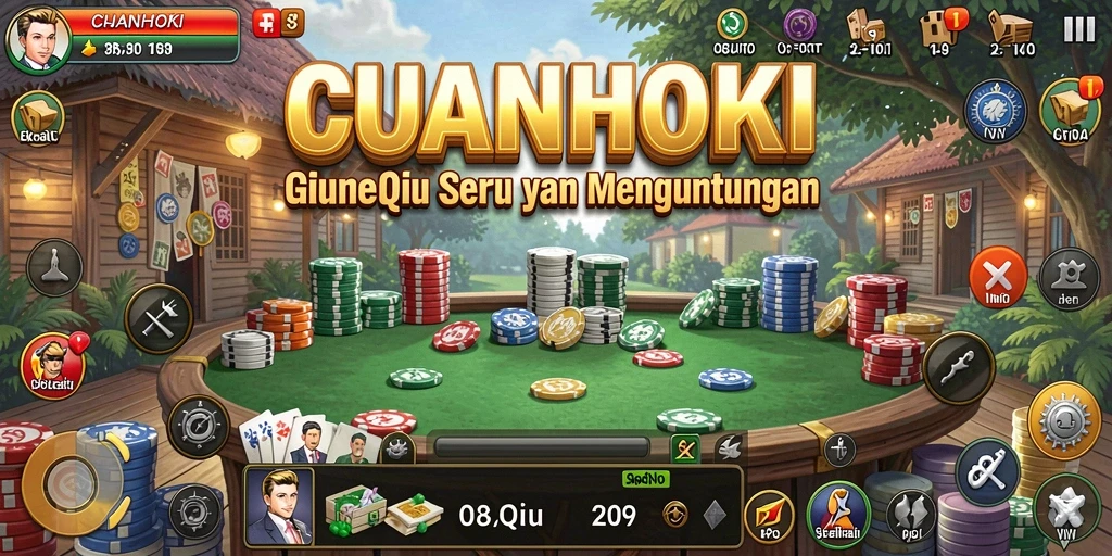 Tampilan gameplay seru dalam CUANHOKI saat bermain QiuQiu.