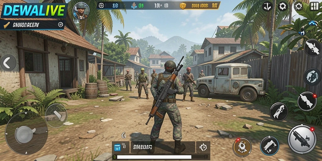 Screenshot gameplay DEWALIVE yang menunjukkan kehidupan sehari-hari karakter.