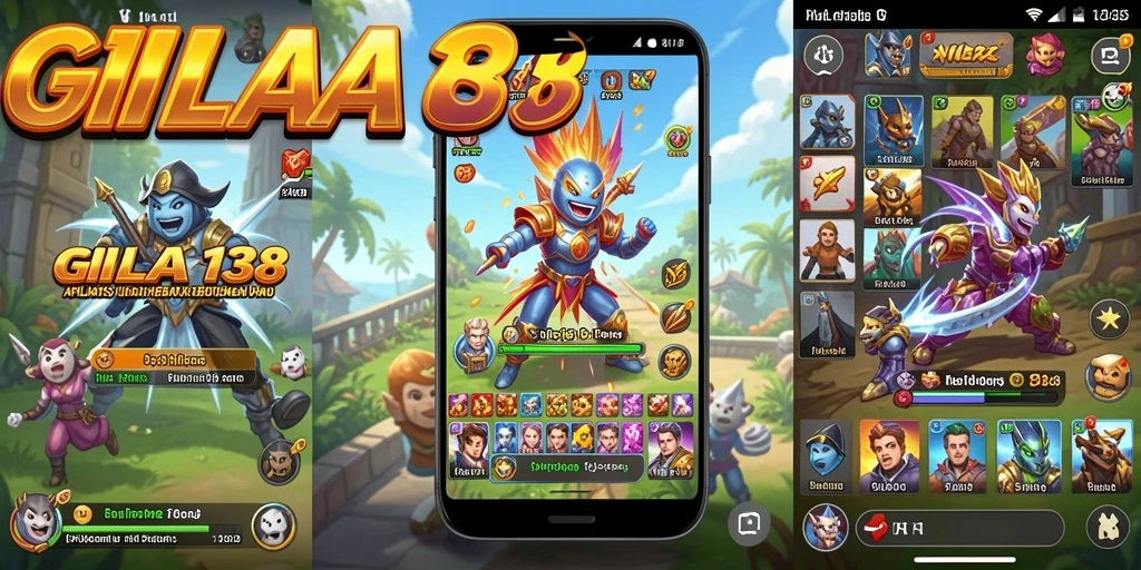 Screenshot utama GILA138 menampilkan antarmuka pengguna yang menarik.