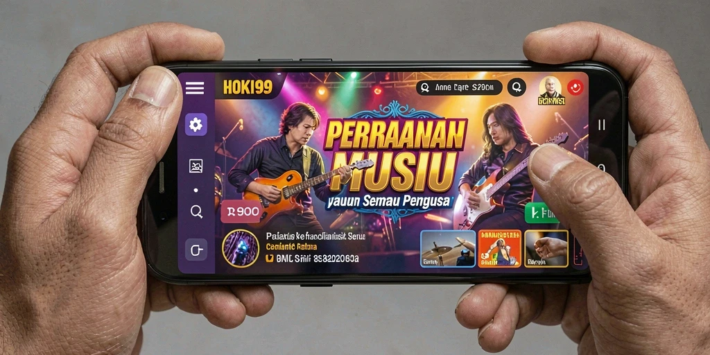 Screenshot gameplay HOKI99 menunjukkan aksi seru permainan musik.