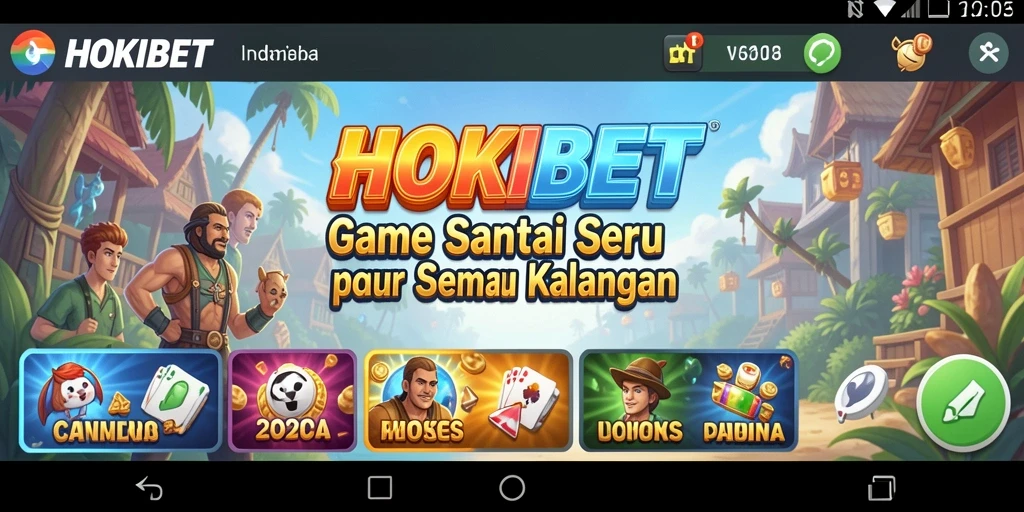Screenshot HOKIBET menampilkan antarmuka permainan yang menarik dan gameplay yang menyenangkan.