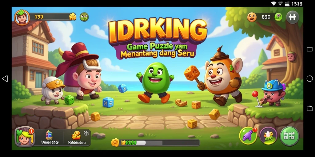 Screenshot gameplay IDRKING yang menampilkan tantangan puzzle.