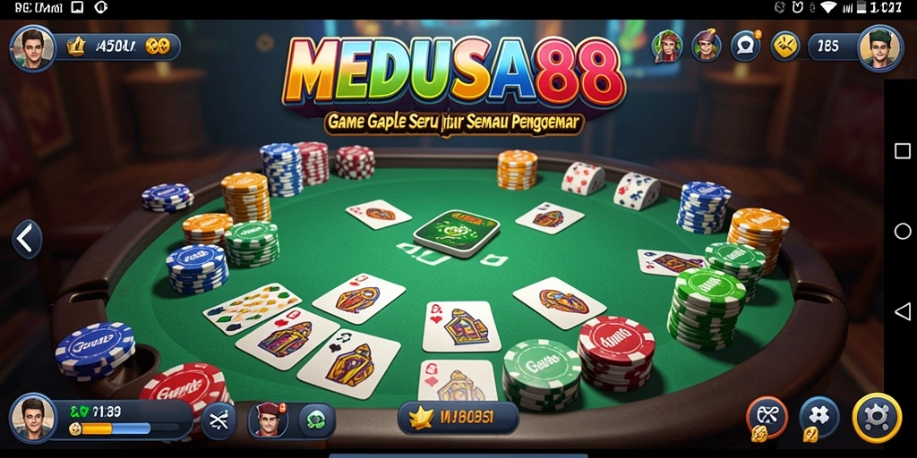 Tampilan gameplay seru MEDUSA88 dengan teman-teman.
