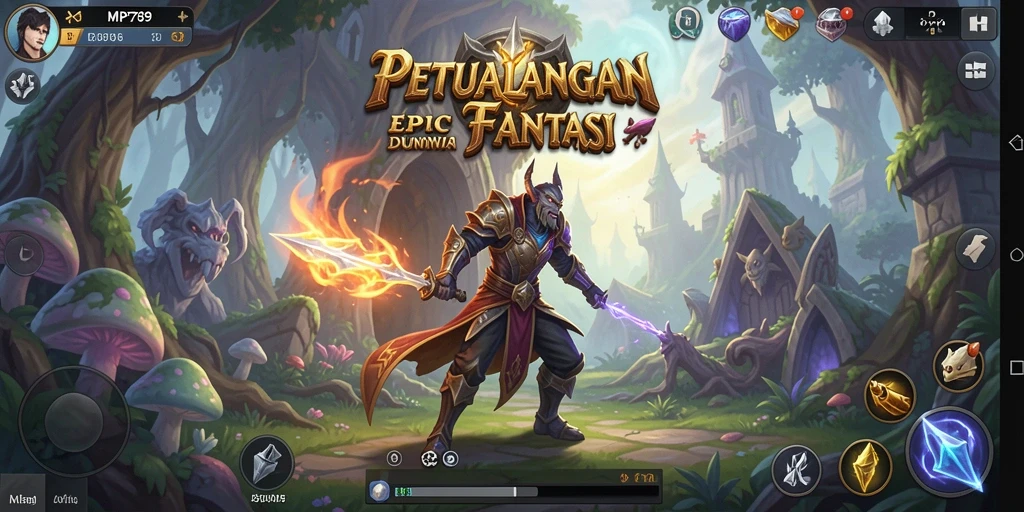 Gambaran gameplay RPG yang mendebarkan dalam MVP789.