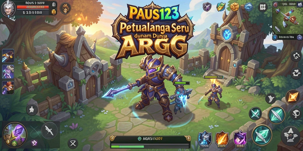 Screenshot menunjukkan pertarungan epik dalam <strong>PAUS123</strong> dengan karakter yang beraksi.