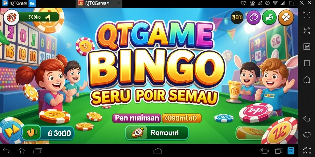 Screenshot gameplay QTGAME yang menampilkan keseruan permainan Bingo.