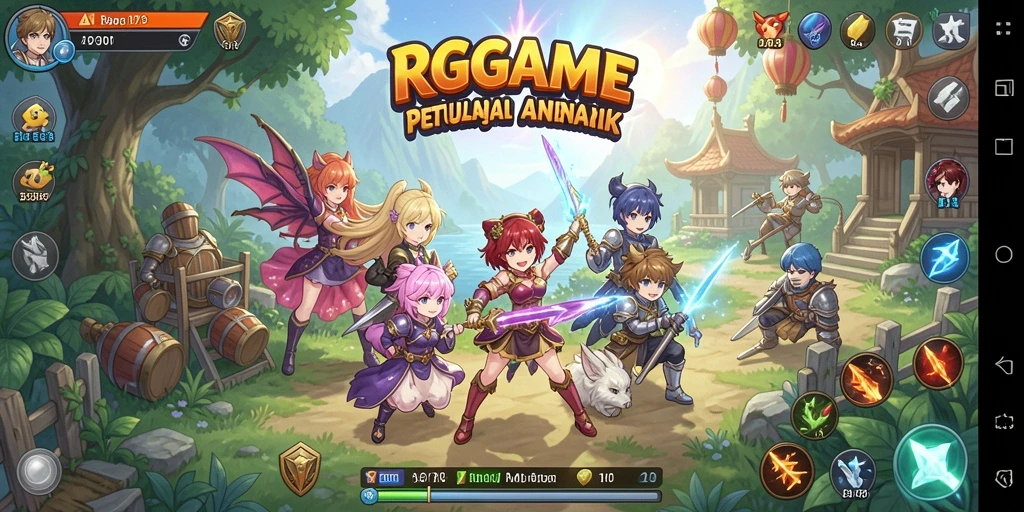 Tampilan gameplay RPGAME dengan karakter Anime menawan.