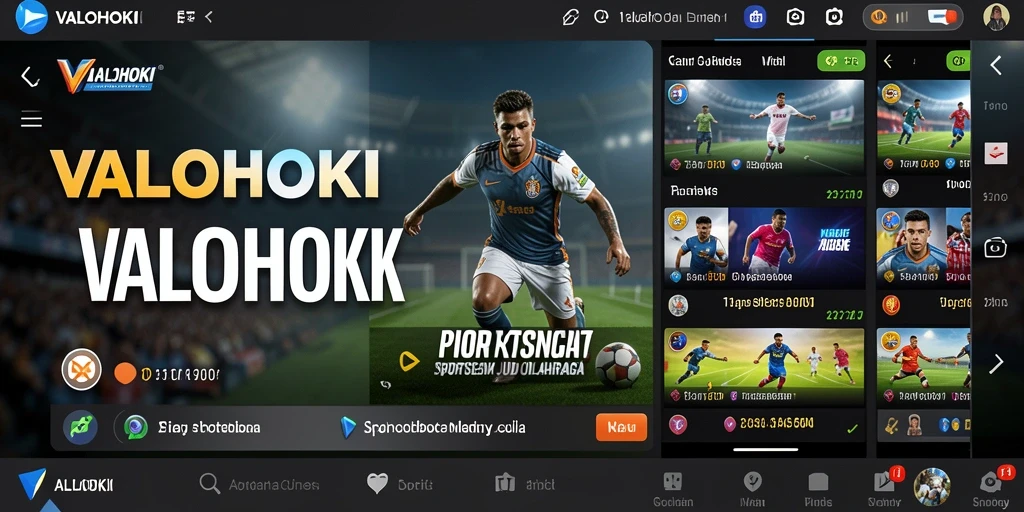 Tampilan gameplay VALOHOKI yang menawan saat taruhan olahraga.
