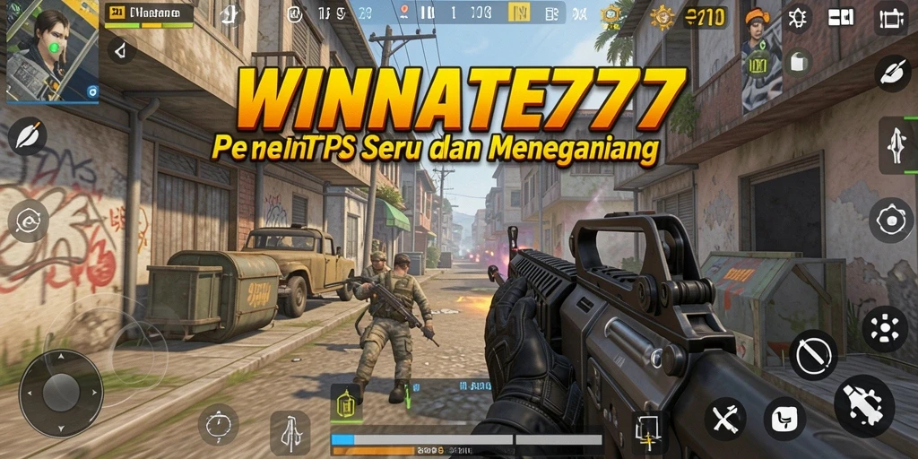 Tampilan gameplay seru dari WINRATE777 dalam misi TPS.